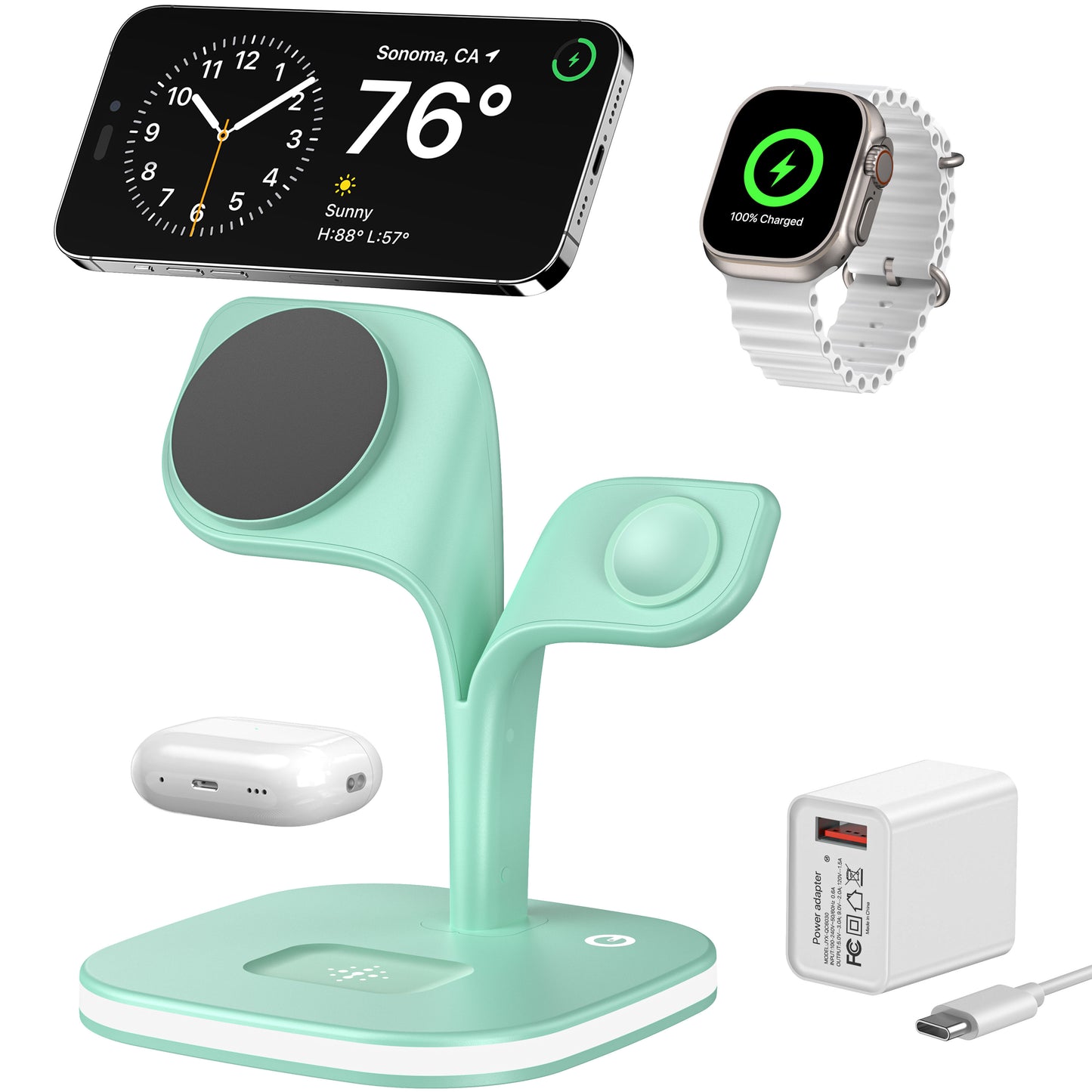5-in-1 Magnetic Real Wireless Desktop Fast Charging Station