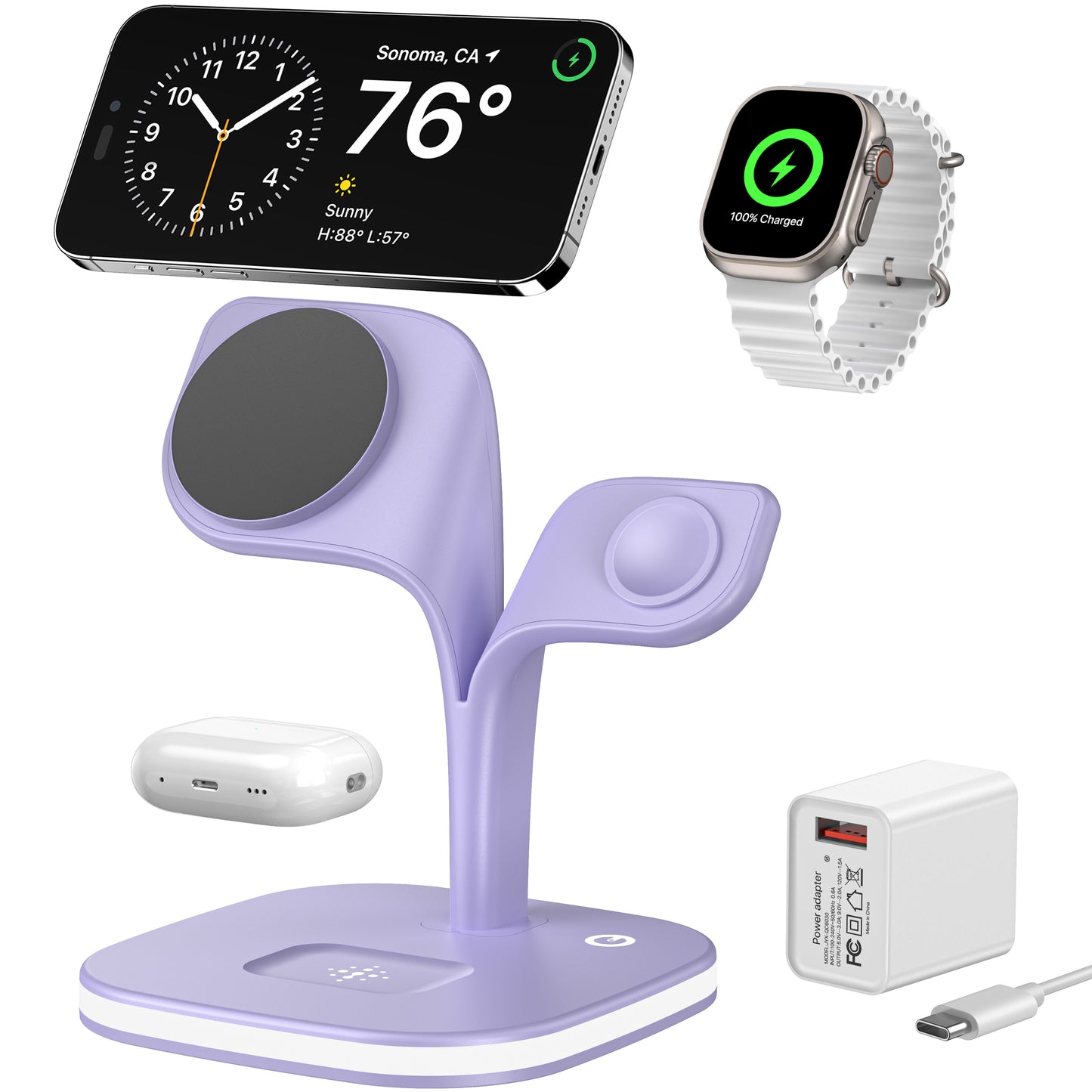 5-in-1 Magnetic Real Wireless Desktop Fast Charging Station