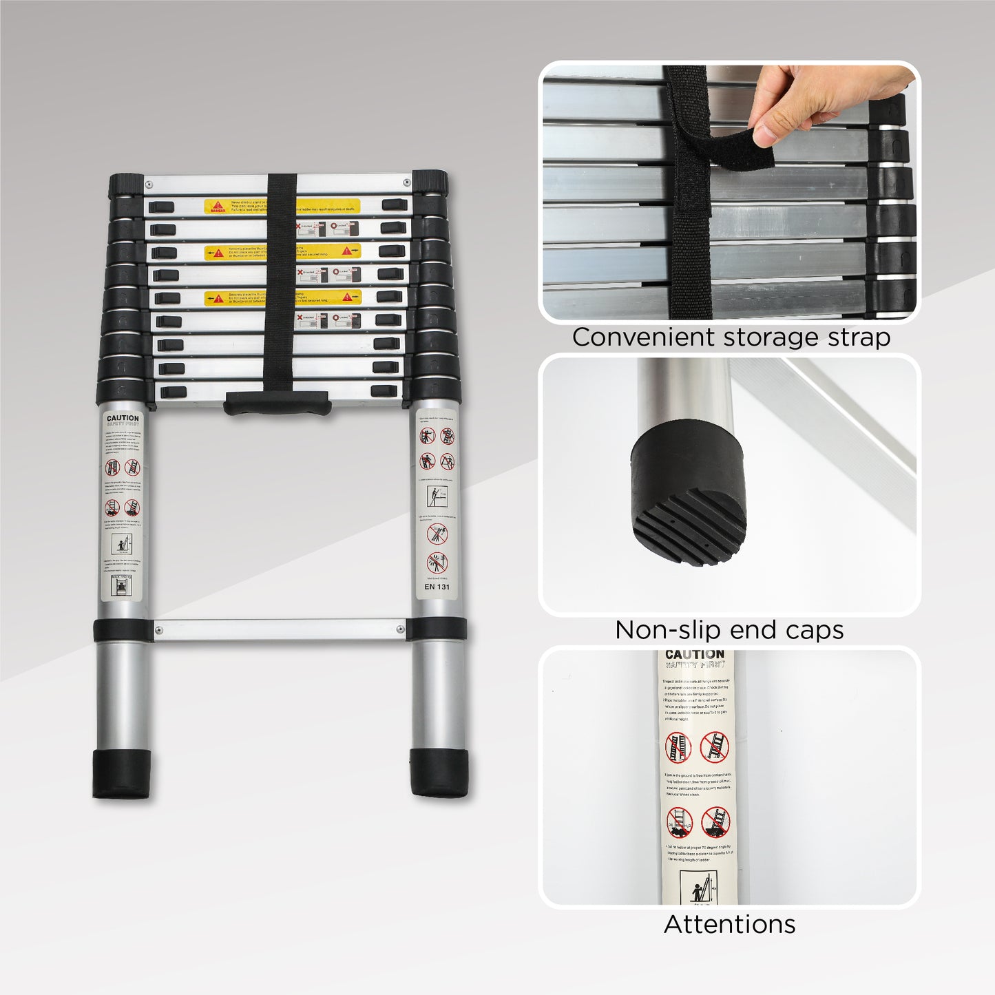 Aluminum Telescoping Ladder For Outdoor Work