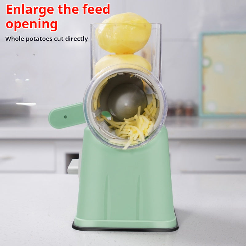 Multi-Functional Kitchen Vegetable Slicer – White | Manual Food Chopper & Dicer with Adjustable Blades