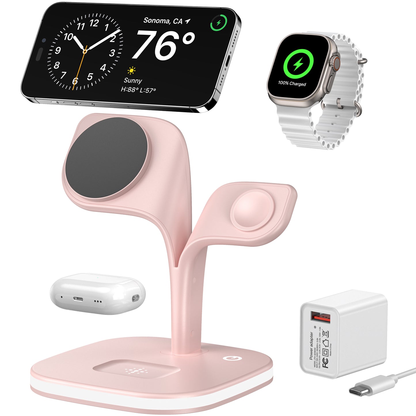 5-in-1 Magnetic Real Wireless Desktop Fast Charging Station