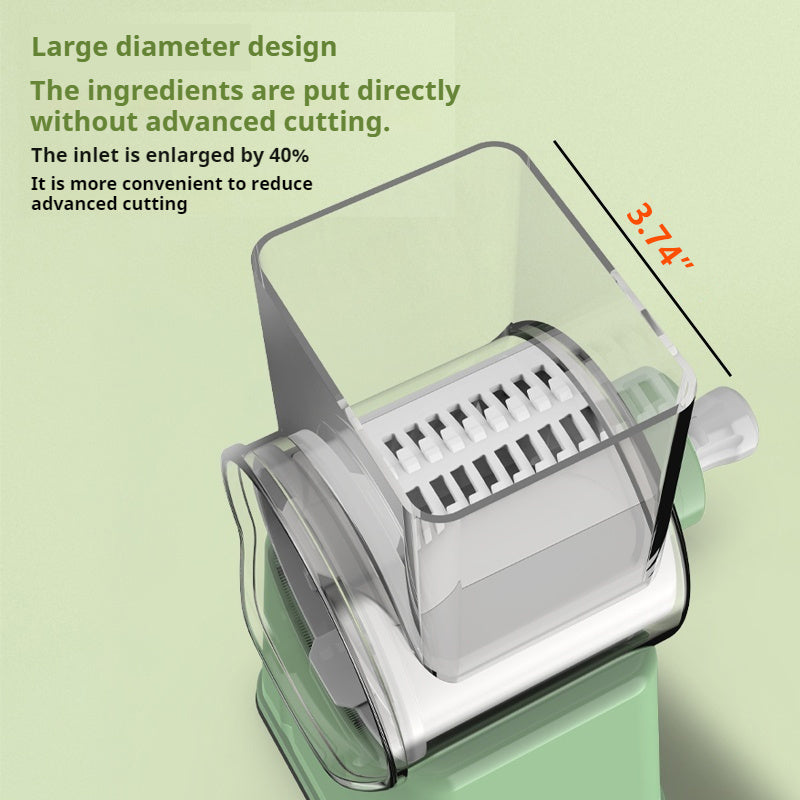 Multi-Functional Kitchen Vegetable Slicer – White | Manual Food Chopper & Dicer with Adjustable Blades