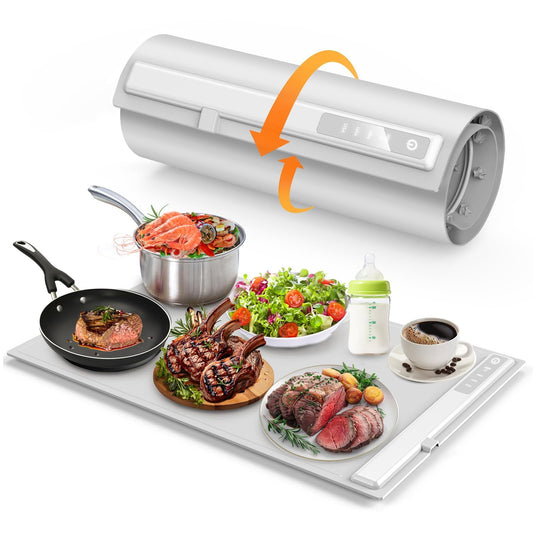 Foldable Electric Food Warming Mat Portable Buffet Heating Tray with 3 Temp Settings