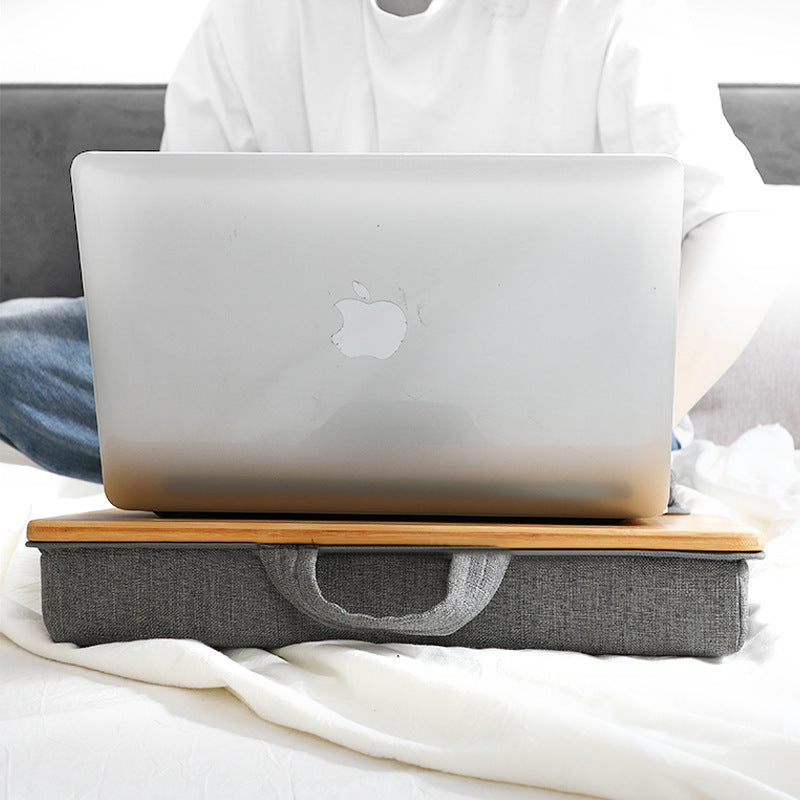 Portable Bamboo Lap Desk – Small Sofa Bed Table for Laptop, Reading & Snacks (Japanese Style)