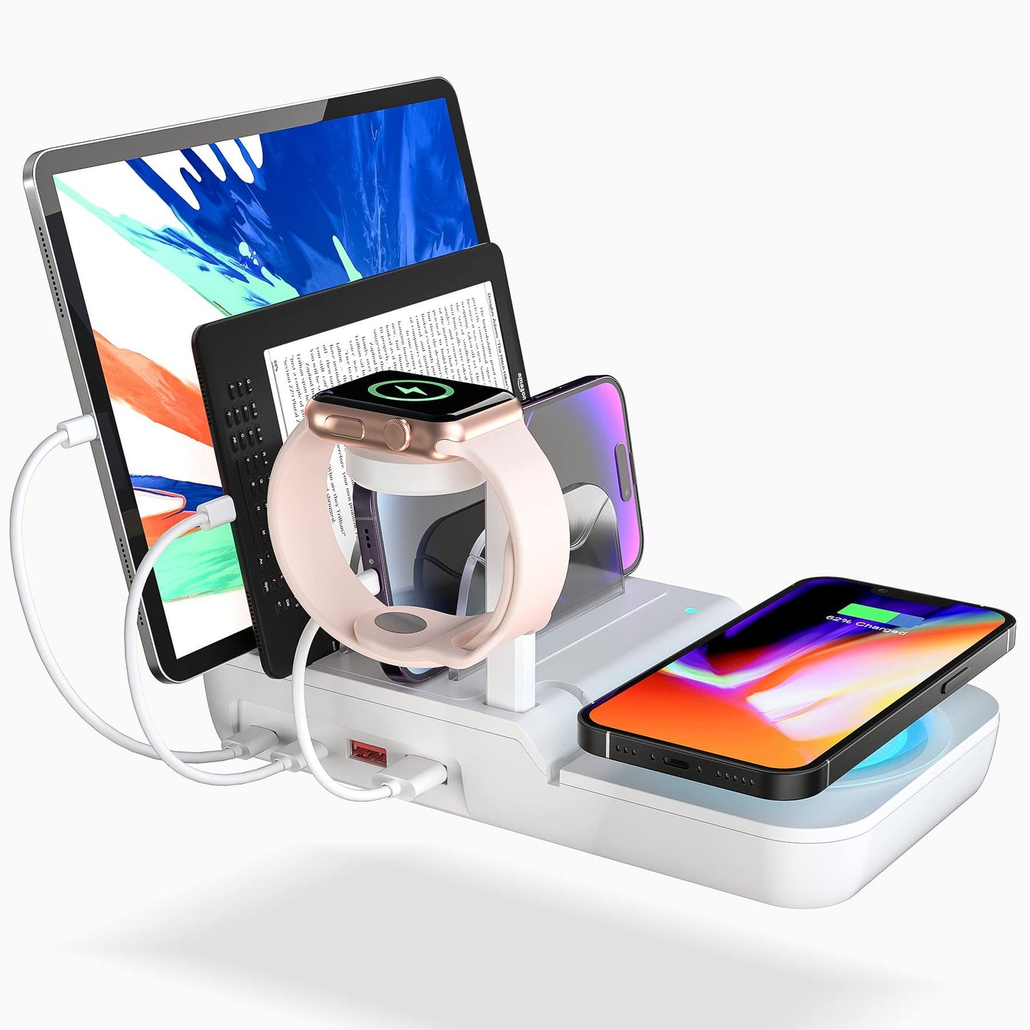 70W 5-in-1 Fast Charging Station – USB-C PD 30W, 10W Wireless Charger