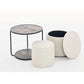 3-in-1 Multifunctional Ottoman & Coffee Table Set – With Hidden Storage & Drum Stool | Modern Space-Saving Furniture