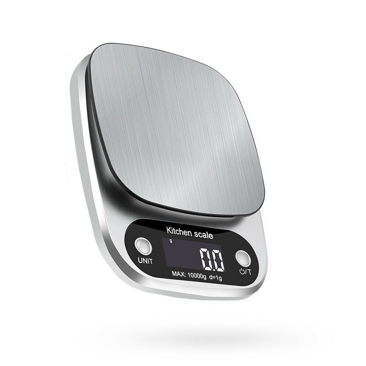 Digital Kitchen Food Scale – 22lb/10kg Capacity, 1g Precision | Stainless Steel Multifunction Diet & Postal Weighing Scale with LCD Display & Tare Function