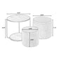 3-in-1 Multifunctional Ottoman & Coffee Table Set – With Hidden Storage & Drum Stool | Modern Space-Saving Furniture