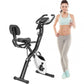 Folding 2-in-1 Upright & Recumbent Exercise Bike with 10-Level Resistance, Arm Bands & Backrest