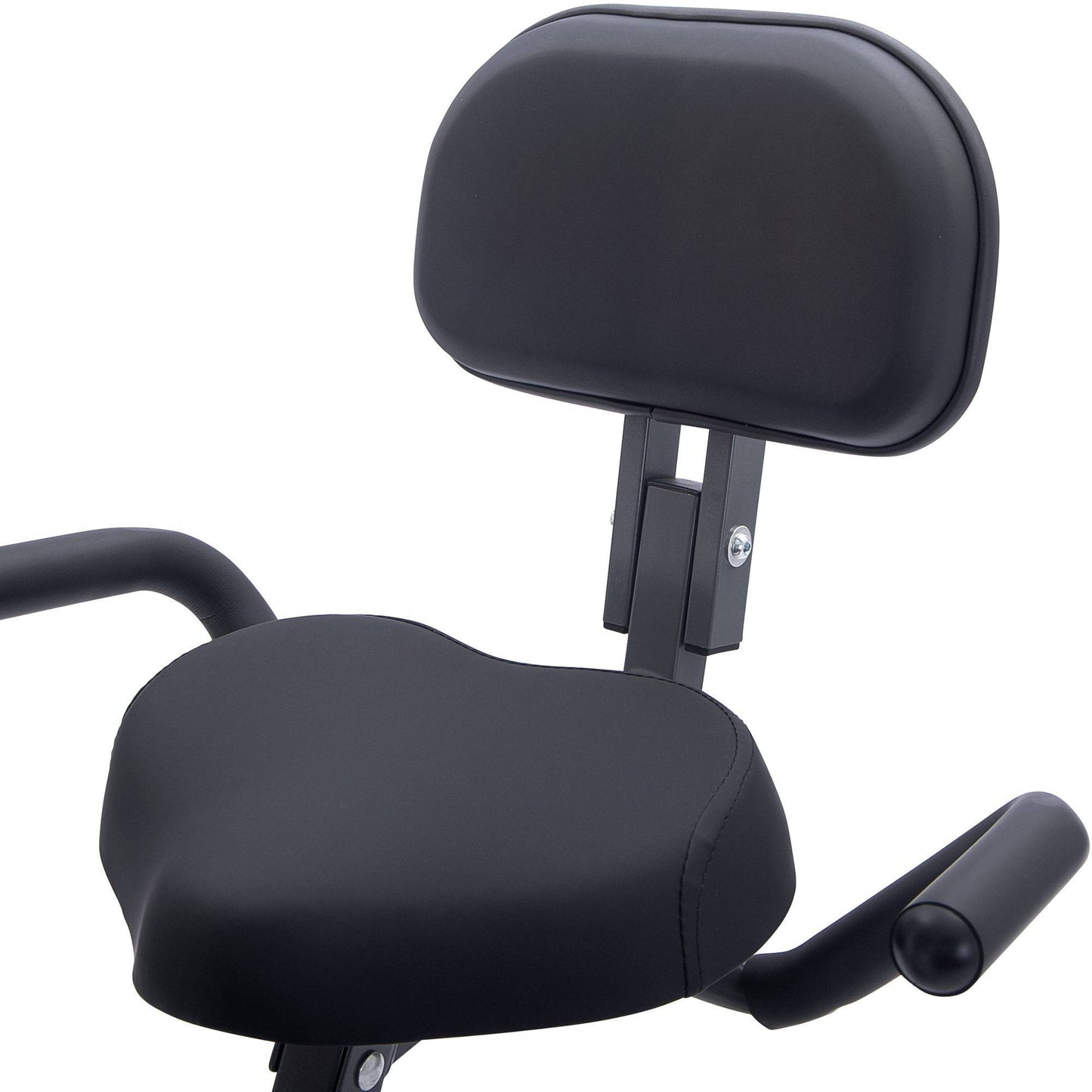 Folding 2-in-1 Upright & Recumbent Exercise Bike with 10-Level Resistance, Arm Bands & Backrest