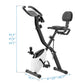 Folding 2-in-1 Upright & Recumbent Exercise Bike with 10-Level Resistance, Arm Bands & Backrest