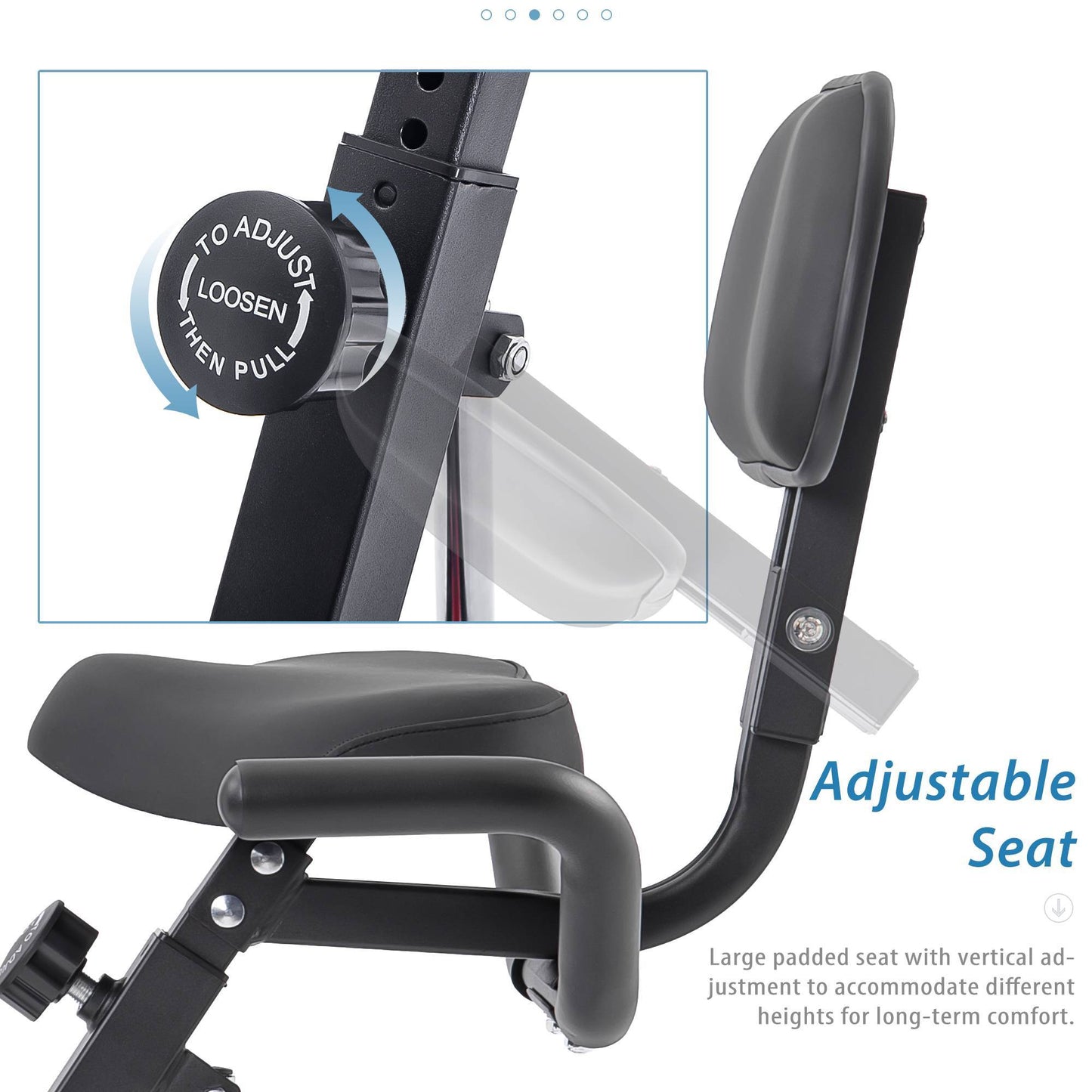 Folding 2-in-1 Upright & Recumbent Exercise Bike with 10-Level Resistance, Arm Bands & Backrest