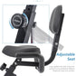 Folding 2-in-1 Upright & Recumbent Exercise Bike with 10-Level Resistance, Arm Bands & Backrest