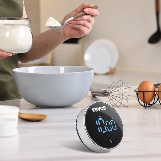 VEVOR Digital Kitchen Timer Magnetic LED Countdown & Count-Up Timer with Large Display