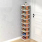 9-Tier Vertical Shoe Rack – Narrow Free-Standing Plastic Shoe Organizer for Entryway & Closet