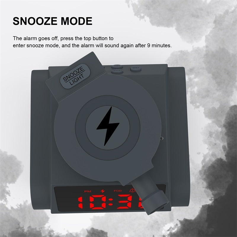 Novel Design Tank LED Clock Light Wireless Charging Tank Car  Clock