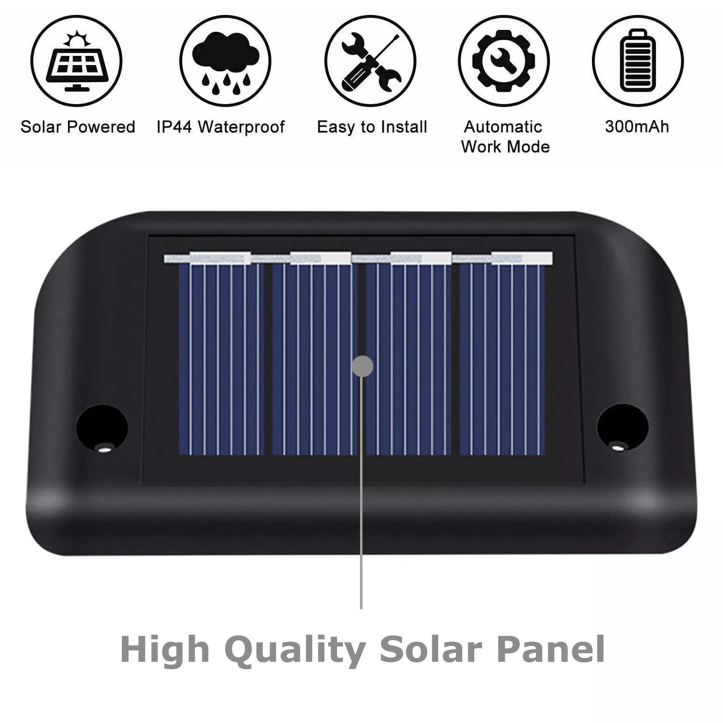 4-Pack Solar LED Deck Lights – Weatherproof Outdoor Step & Railing Lights with Warm White Glow