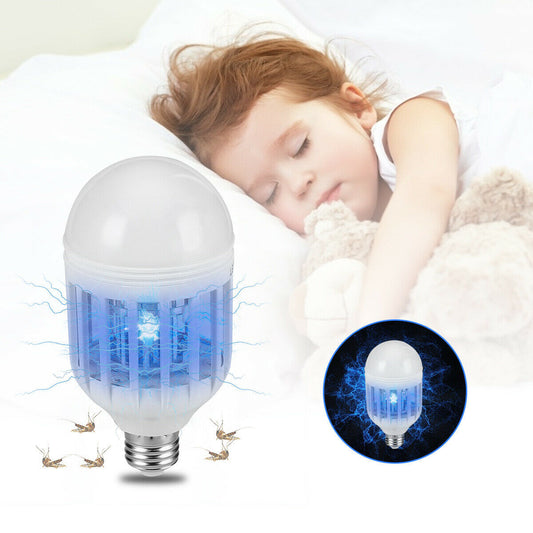 2-in-1 Bug Zapper Light Bulb – E27 Mosquito Killer Lamp for Indoor & Outdoor Use