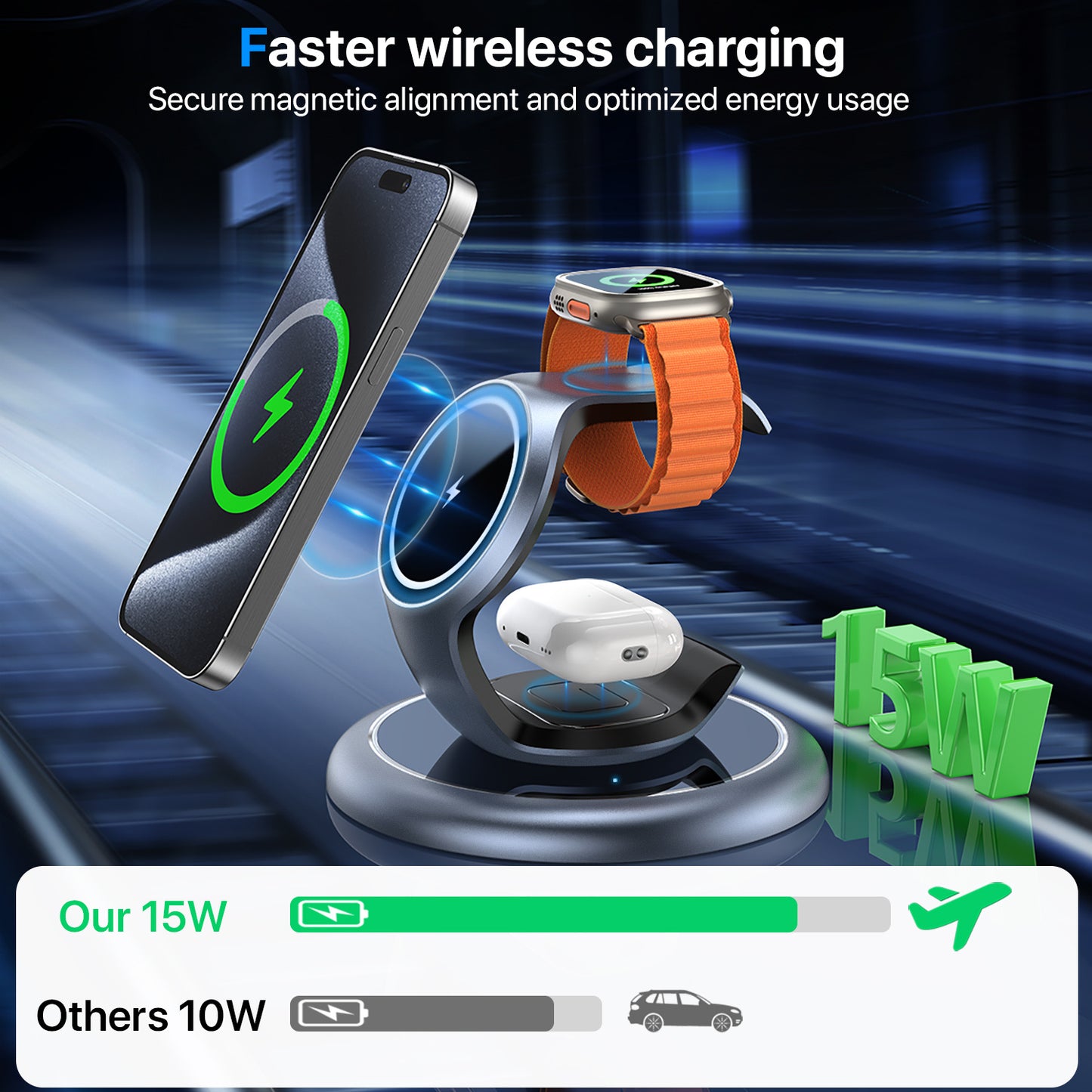 3-in-1 Wireless Charging Station