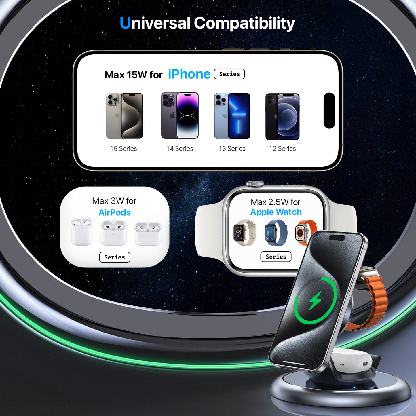 3-in-1 Wireless Charging Station