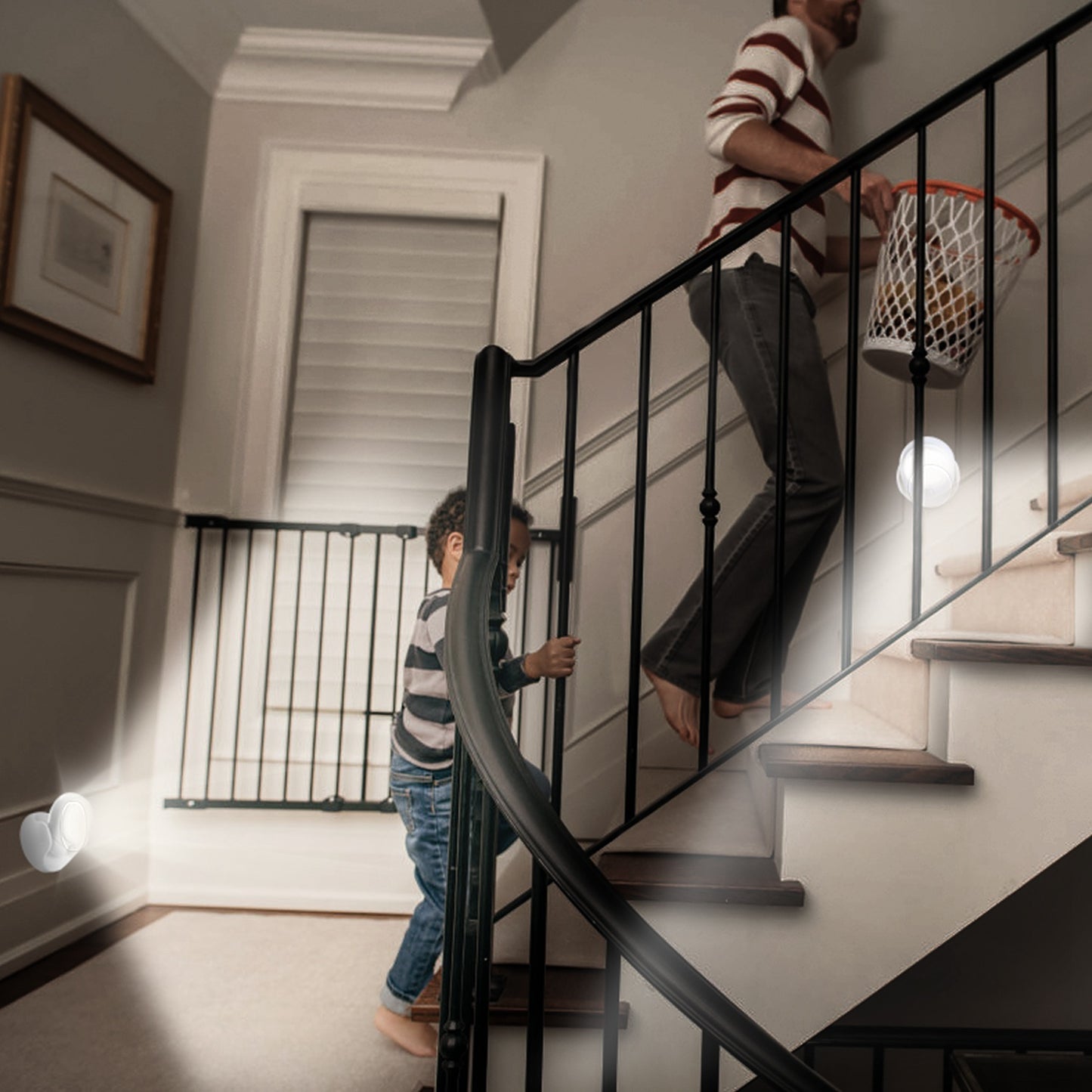 Wireless 360° Motion Sensor LED Spotlight – Battery Operated Night Lamp