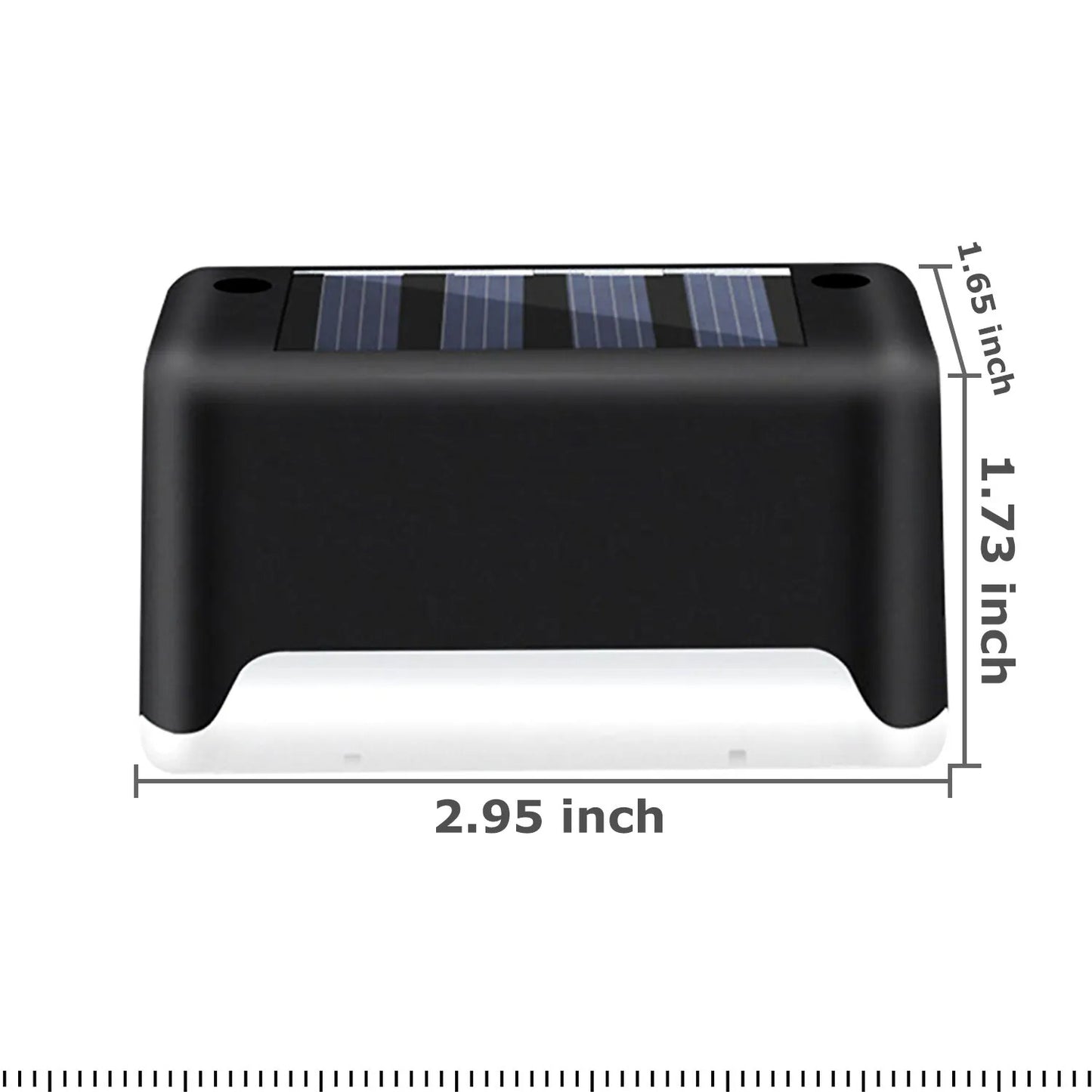 4-Pack Solar LED Deck Lights – Weatherproof Outdoor Step & Railing Lights with Warm White Glow