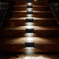 4-Pack Solar LED Deck Lights – Weatherproof Outdoor Step & Railing Lights with Warm White Glow