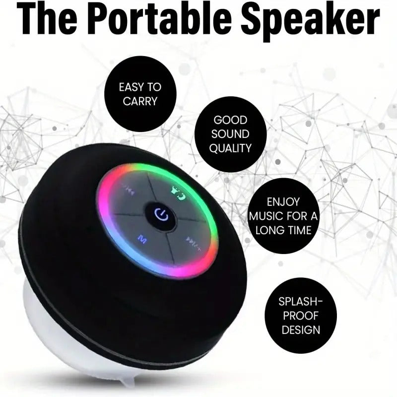 Waterproof Wireless Bathroom Speaker with Suction Cup