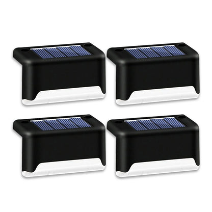 4-Pack Solar LED Deck Lights – Weatherproof Outdoor Step & Railing Lights with Warm White Glow