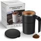 Automatic Self-Stirring Coffee Mug – Stainless Steel Travel Cup with LED Temperature Display & Lid | Smart Mixing Coffee Cup