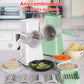 Multi-Functional Kitchen Vegetable Slicer – White | Manual Food Chopper & Dicer with Adjustable Blades