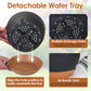 4Pcs 9.64" Hanging Planters with Drainage & Self-Watering Tray – Indoor/Outdoor Plastic Flower Pots for Herbs, Ivy, Ferns
