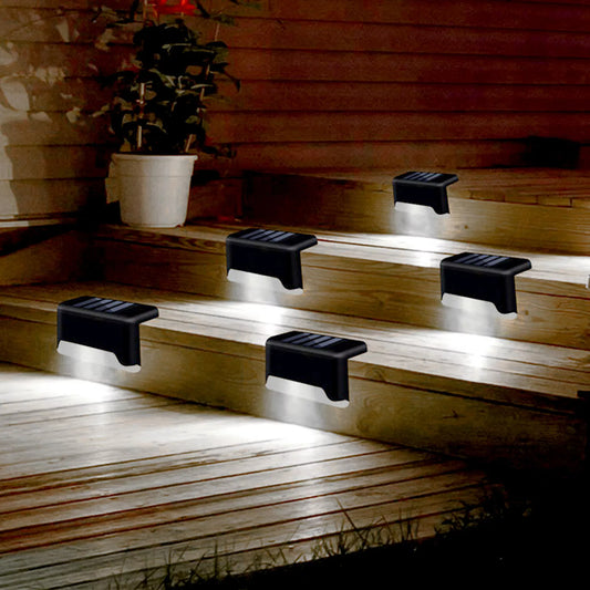 4-Pack Solar LED Deck Lights – Weatherproof Outdoor Step & Railing Lights with Warm White Glow