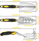 Gardening Hand Tools 3 Piece Set - Heavy Duty Garden Trowel, Transplanter, Hand Rake