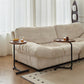 Brown C-Shaped Side Table – Narrow Sofa & Bedside End Table for Living Room or Bedroom