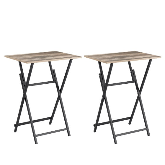 2-Piece Folding TV Tray Table Set – Portable Snack & Sofa Side Tables for Living Room, Bedroom, or Office
