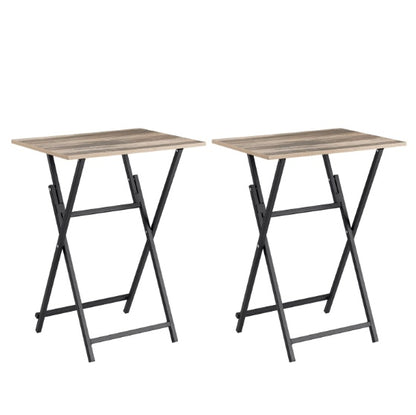 2-Piece Folding TV Tray Table Set – Portable Snack & Sofa Side Tables for Living Room, Bedroom, or Office