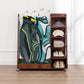 Premium Wooden Golf Bag Organizer – Garage Storage Rack for 2 Golf Bags, Shoes & Accessories with Lockable Wheels