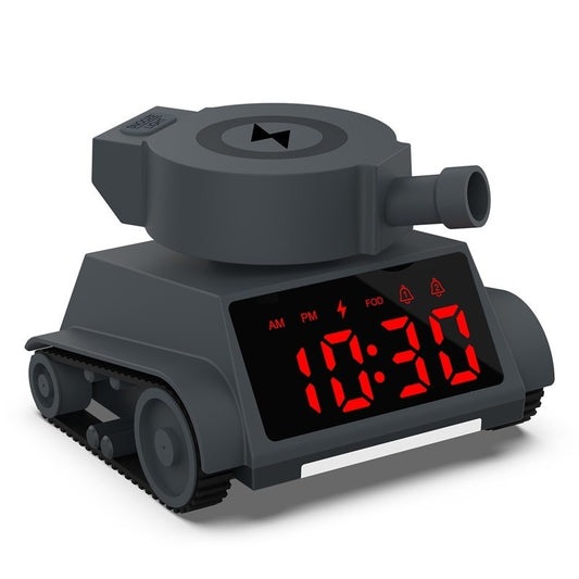 Novel Design Tank LED Clock Light Wireless Charging Tank Car  Clock
