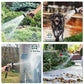 Metal Garden Hose, 100ft Stainless Steel Flexible Water Hose With 10 Adjustable Patterns Spray Nozzle