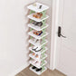 9-Tier Vertical Shoe Rack – Narrow Free-Standing Plastic Shoe Organizer for Entryway & Closet